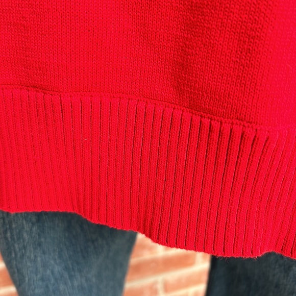 Michael Kors Red Blaze Cotton/Polyester Blend Knit Pullover Sweater - Picture 7 of 11
